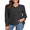 Black, variant on FIUFY Womens Long Sleeve Lace Shirt Tops Trim V-Neck Swiss Polka Dots Tunic Blouses