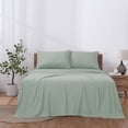 thumbnail image 3 of Modern Threads 3-Piece Solid Seafoam Green Microfiber Bed Sheet Set, Twin, 3 of 11