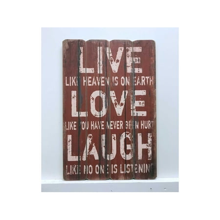 Live Love Laugh Wooden Sign Wall Decor, Live Love Laugh Wooden Signs