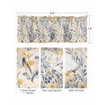thumbnail image 3 of Garden Flora Illustrations Curtain Valance for Windows/Living Room/Kitchen/Bathroom/Café, Short Rod Pocket Tier Curtain Window Treatment Panel Blue Yellow Flowers Topper Curtain 42''x18'', 3 of 6