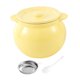 thumbnail image 1 of Recipiente de cerámica con colador, organizador, condimento, bote de cocina, aceite para freír 800 ml Amarillo, 1 of 9