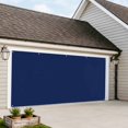 thumbnail image 4 of Navy Blue Pure Color Garage Door Cover Banner 7 x 16 FT, Aesthetics Contemporary Luxury Garage Door Curtains Backdrop with Grommets for Indoor Outdoor Wall Party Porch Yard Decorations Background, 4 of 9