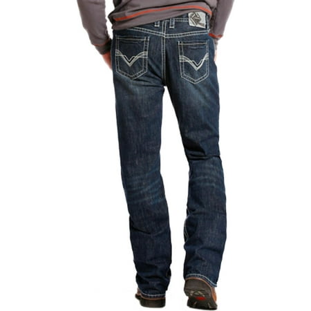 Rock & Roll Cowboy Men's and Double Barrel Relaxed Fit Flame Resistant Jeans Boot Indigo 34W x