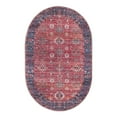 thumbnail image 4 of Unique Loom Maahru Collection Area Rug - Blood Moon (4' 1" x 6' 1" Oval Antique Red/Blue), 4 of 7