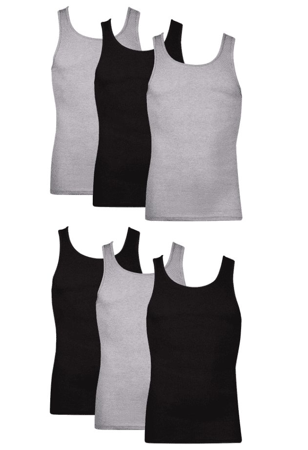 Black/Gray - 6 Pack