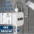 thumbnail image 4 of 3500W Mini Tankless LCD Digital Water Heater Instant Waterproof Hot Faucet Kitchen Heating Thermostat Intelligent, 4 of 10