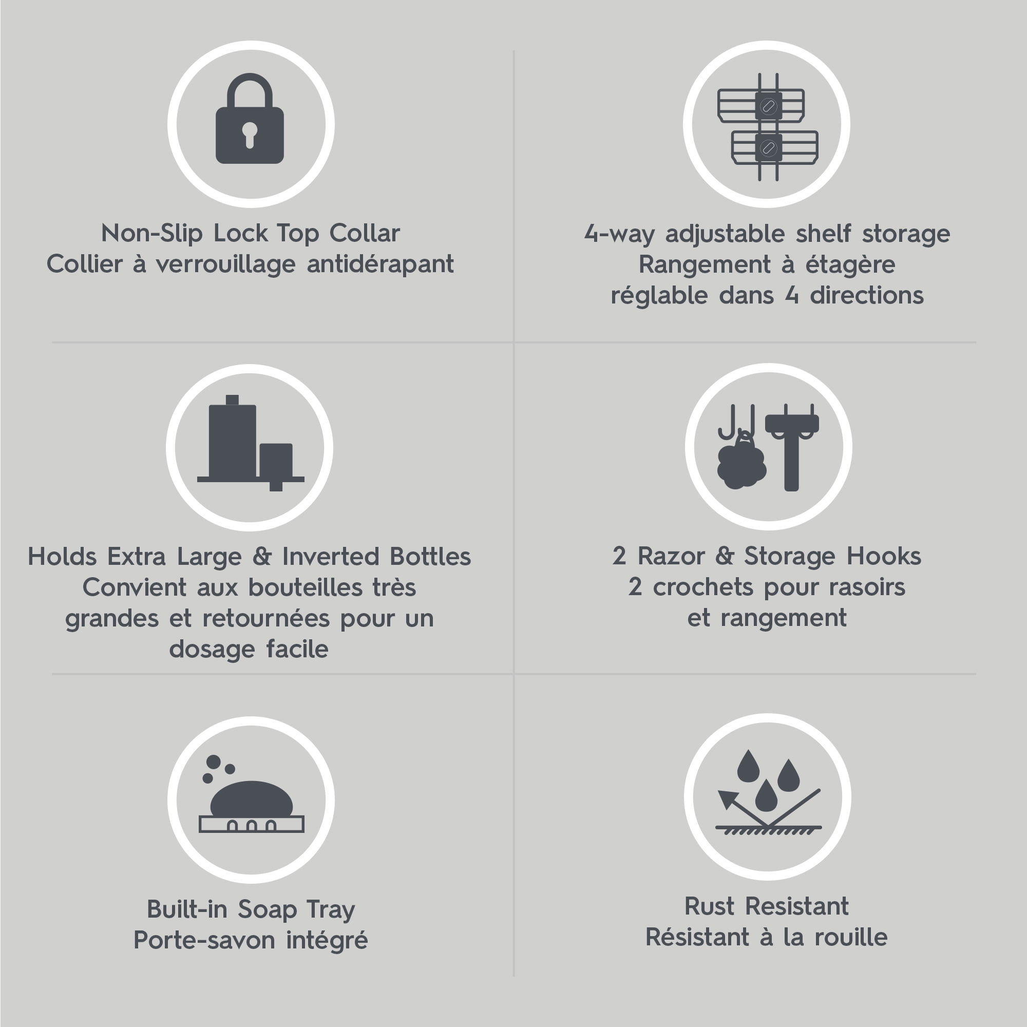 Support de douche ajustable BHG Support de douche ajustable BHG