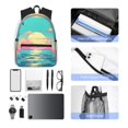 thumbnail image 4 of Fotbe Retro Palm Beach Sunset Mochila Ligera Casual para Laptop para Hombres y Mujeres, Mochila Impermeable de Uso Diario, Mochila para Universidad, 4 of 6