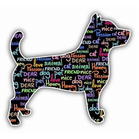 DOPASTICKER Dog Love Pet Silhouette Car Sticker Phone Water Bottle Stickers Cars Stickers Water Bottle Stickers For Kids