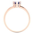 thumbnail image 4 of 1.25 ctw Solitaire Anniversary Ring for Women | Heart Cut Simulated Tanzanite | Hyperallergenic Solid 14K Rose Gold, 4 of 5