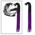 thumbnail image 4 of Trenzas para casco, cola de caballo, rampa de gradiente, para casco de moto Negro Morado, 4 of 8