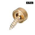 thumbnail image 3 of Uxcell 4Pack 9mm Decorative Screws with Caps Mirror Screws for Mirrors Tables Gold, 3 of 6