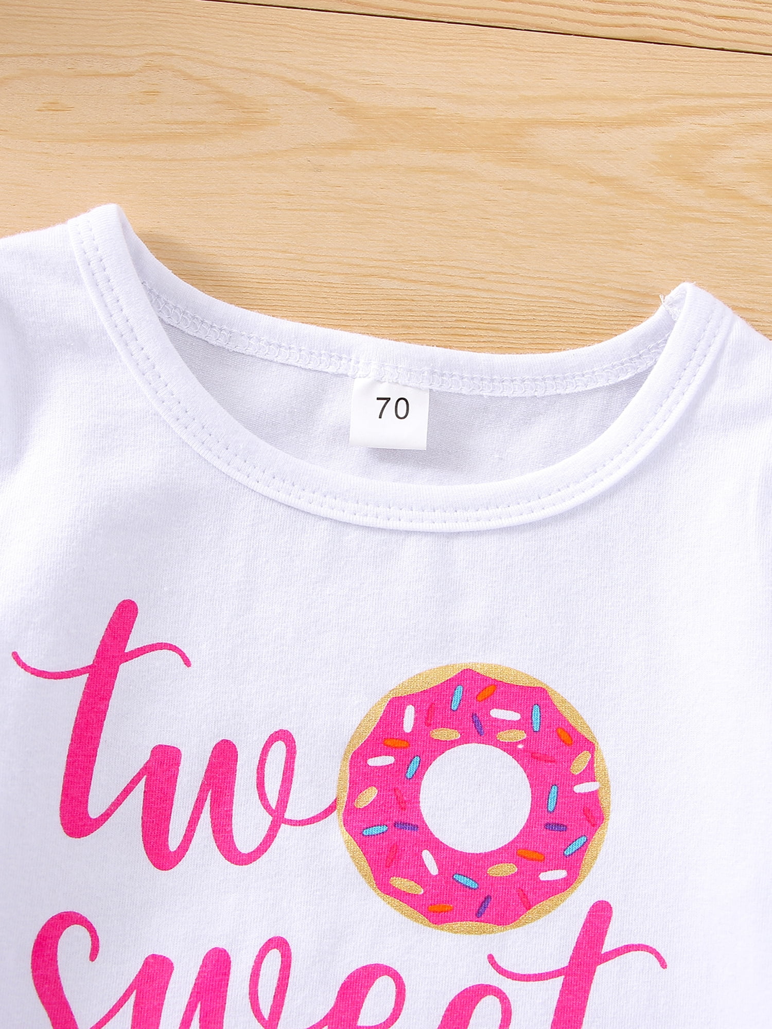 Liacowi Toddler Baby Girl 2nd Birthday Outfit Two Sweet Short Sleeve T-Shirt Tops Shorts/Flare Pants 2 Years Old Summer Set
