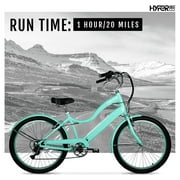 Hyper Bicycles E-Ride 26-Inch Ladies Electric Cruiser Bike with 250W Motor in Turquoise