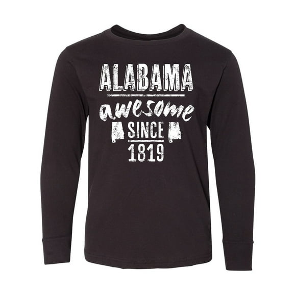 Inktastic Alabama Awesome Since 1819 Long Sleeve Youth T-Shirt
