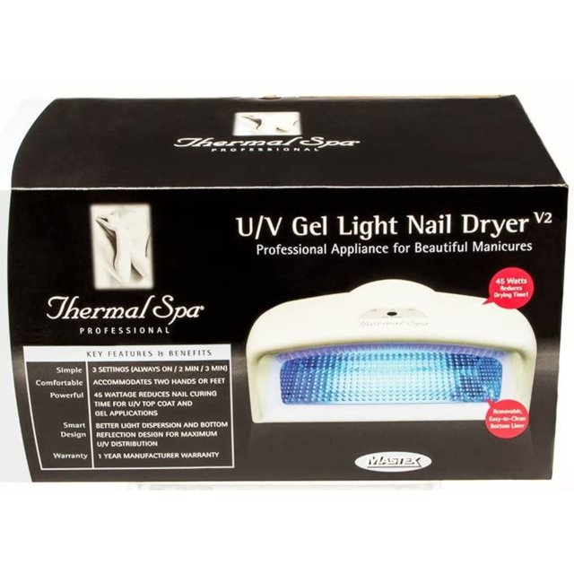 Thermal Spa 45 Watt UV Manicure & Pedicure At Home Auto Gel Lamp Nail Dryer