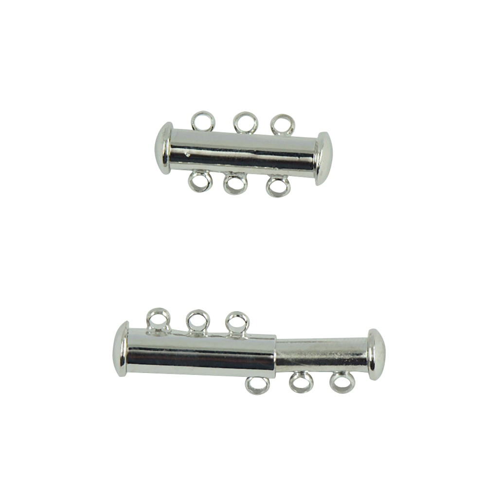 Auto Weg huis maak het plat 20 Pieces Tube Clasp with 3- Strands Connector Slide Lock Clasp Tube  Jewelry - Walmart.com