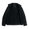 thumbnail image 6 of Xdegoge Mens Faux Leather Racer Jacket Stand Collar Motorcycle Biker Coat Quilted Paneled Zip Up Pu Outerwear Slim Fit Fall Winter Casual Vintage Windbreaker, 6 of 8