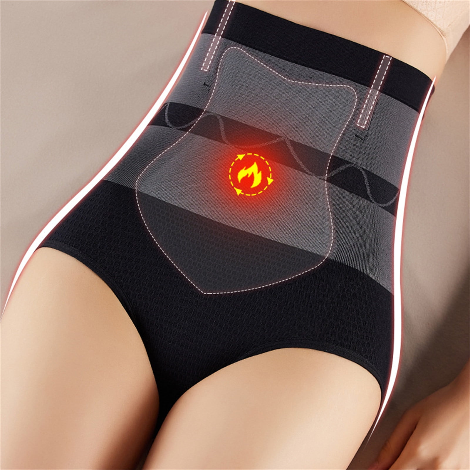 Tummy Control Thong for Women Ladies Anion Comfortable Solid Color Large  Size High Waist Warm Belly Hip Lift Thin Waist Panties Underwear Up to 65%  off 