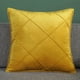 thumbnail image 3 of sweethay Funda de cojín de terciopelo, Simple, , grande, con celosía, Color sólido, funda de almohada nórdica, funda de cojines lavables, Suministros térmicos Amarillo, 3 of 6