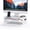 White, variant on BONTEC Wooden Monitor Stand Riser, 2-Tier Desk Shelf with Storage Organizer, Ergonomic Computer Stand with Cable Management, Cellphone Holder, White, 16.5 Inch