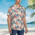 thumbnail image 5 of Daiia Tropical Leaves Hawaiian Shirt for Men Gentle Cotton Regular Short Sleeve Casual-X-Large, 5 of 9
