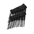 thumbnail image 3 of Segolike 1 Pair Latin Dance Arm Sleeves Competitions Shiny Comfortable Tassel Arm Sleeves Black, 3 of 7