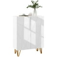 thumbnail image 1 of HOMCOM Narrow Shoe Cabinet, High Gloss Shoe Storage Cabinet, White, 1 of 10