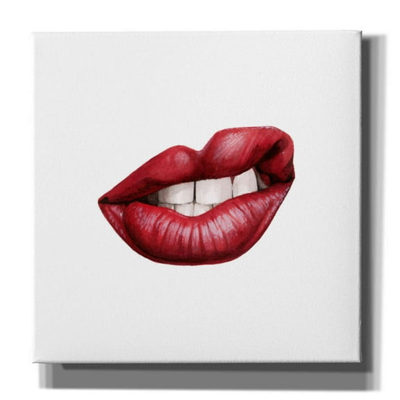 Epic Graffiti 'Emotion Lips III' by Grace Popp, Giclee Canvas Wall Art, 18"x18"