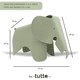 thumbnail image 3 of Banco Para Niños Moderno Y Resistente Diseño De Elefante Mdo Pequeño Taburete Infantil MDO LUMPY, 3 of 6