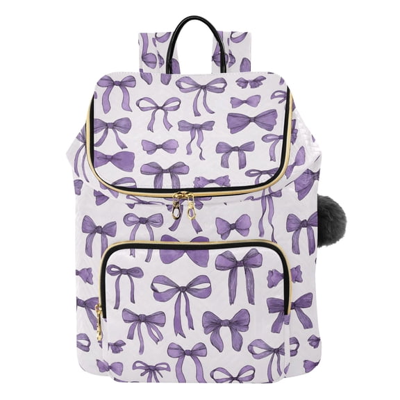 ALAZA Purple Bow Travel Backpack Laptop Bag Large Capacity Daypack