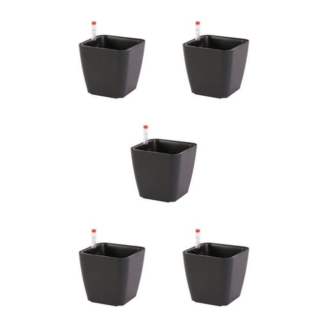 Maceta de resina Matsuzay estilo para jardín color negro