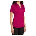 thumbnail image 4 of Womens Silk Touch Polyester Performance Polo Pink Raspberry Small, 4 of 6