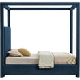 thumbnail image 2 of Bowery Hill Contemporary Navy Linen Textured Fabric Twin Bed, 2 of 9