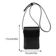 thumbnail image 2 of Women Card Holder Bag PU Leather Solid Color Daily Bag for Ladies (Black), 2 of 10