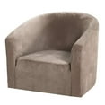 thumbnail image 2 of Axioma High Stretch Sofa Slipcover Velvet Tub Chair Cover Anti-Skid Muticolor to Choose brown, 2 of 10