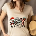 thumbnail image 4 of Graphic T-Shirt Joy to The World Nativity Scene Design for Women, White, Size M, 4 of 6