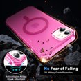 thumbnail image 6 of Dteck for iPhone 12 Case, iPhone 12 Pro Case Magnetic Compatible with MagSafe,Shockproof Military-Grade Protection,Air-Guard Corners,Anti-Yellowing Frosted Phone Cover 6.1",Rose, 6 of 6