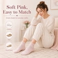 thumbnail image 5 of 6 Pairs Pink Women's Running Ankle Socks Athletic Sport Socks Cushioned, 5 of 9