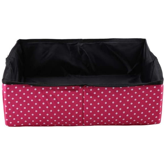 Cat Litter Box, Cat Collapsible Litter Box Pet Litter Pan Waterproof Outdoor Foldable Detachable Cat Litter Box for Traveling (Red)