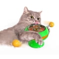 thumbnail image 3 of Juguete para gatos con forma de pelota giratoria y bola de hierba gatera, juguete interactivo con hierba gatera y ventosa. Verde, 3 of 9