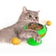 thumbnail image 3 of Juguete para gatos con forma de pelota giratoria y bola de hierba gatera, juguete interactivo con hierba gatera y ventosa. Verde, 3 of 9