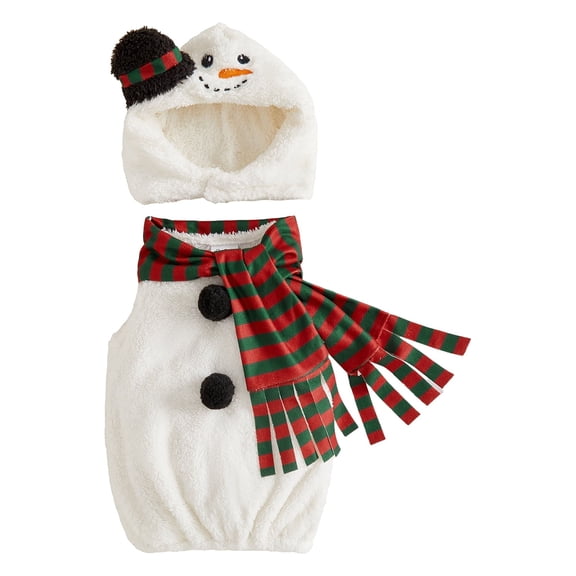 RUINIXCW Kids Toddler Snowmen Costume Newborn Baby Girl Boy Christmas Halloween Cosplay Outfit Infant Fall Winter Fleece Sleeveless Top Scarf Hat Set