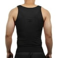 thumbnail image 4 of Unique Bargains Men Body Slimming Tummy Shaper Underwear Stretch Shapewear Waist Girdle Shirt Nylon Black S, 4 of 6