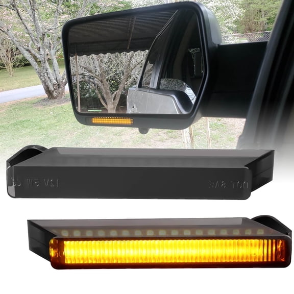 AUTOXBERT Front Running Amber Side Mirror Turn Signal Light for Ford F150 F-150 2004-2014