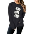 thumbnail image 2 of Liacowi Women Juniors Halloween Sweatshirt Pumpkin Print Long Sleeve Loose Pullover Tops Casual Streetwear for Teen, 2 of 4