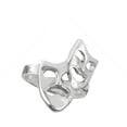 thumbnail image 4 of Happy Sad Comedy Tragedy Mask Face Ring .925 Sterling Silver Band Jewelry Female Male Unisex Size 8, 4 of 4