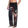 thumbnail image 6 of Naloa White Purple Flower Chicken Pajama Pants Men, PJ Bottoms, Sleep & Lounge Pants-Large, 6 of 6