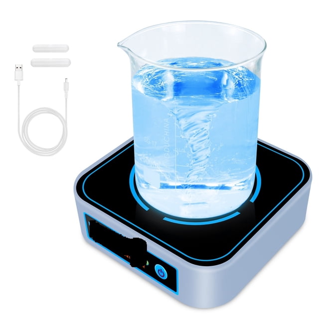 Magnetic Stirrer, Mini Magnetic Stir Plate With 2 Pcs Stir Bars, 3000RPM Magnetic Stirrer Mixer Lab Stirrers