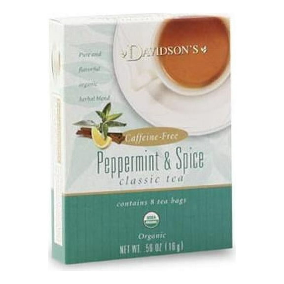 Davidson Organic Tea 2134 Peppermint And Spice Tea- Box of 8
